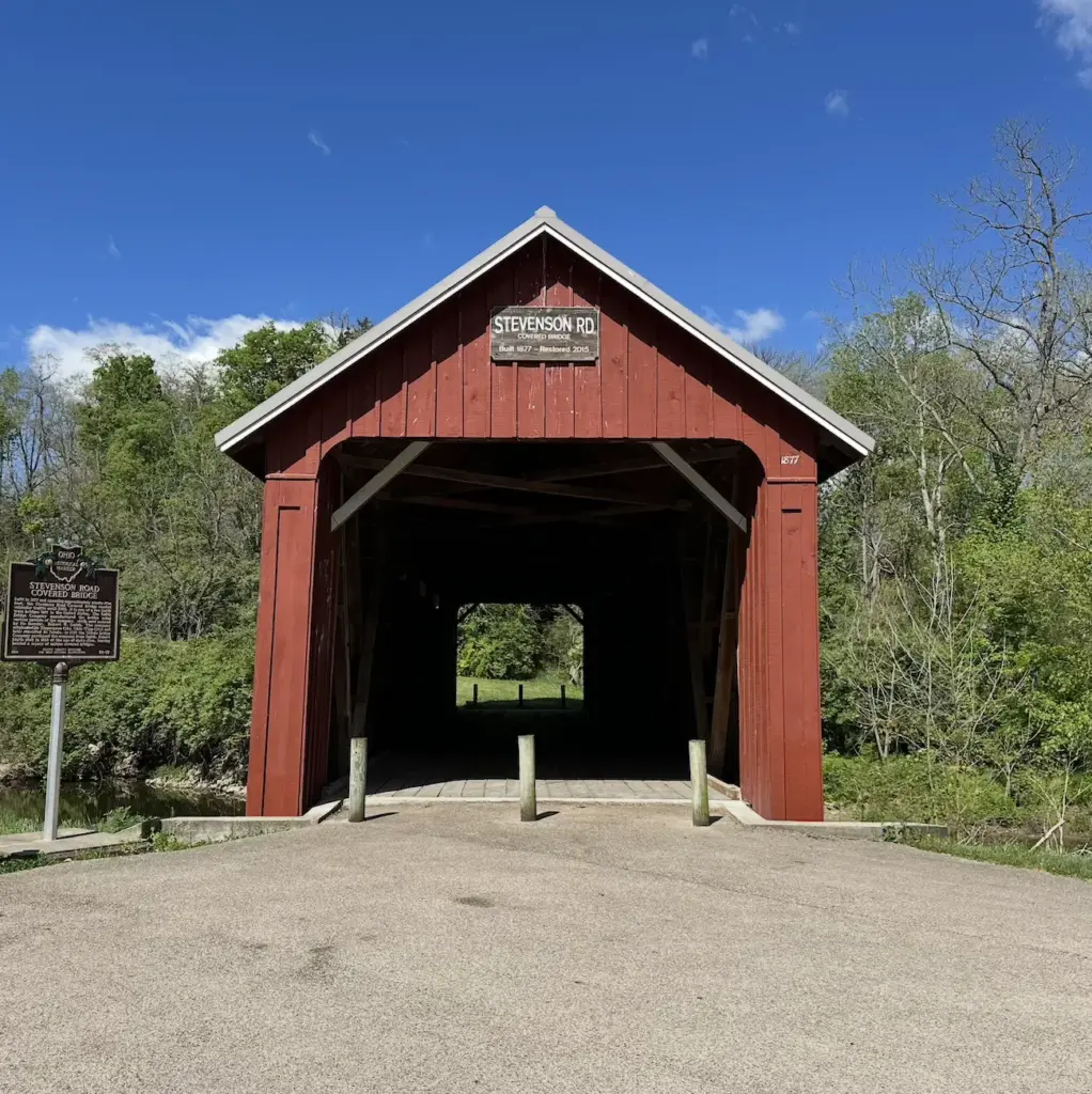 Photo of the Stevenson Road covered bridge in Xenia Township?